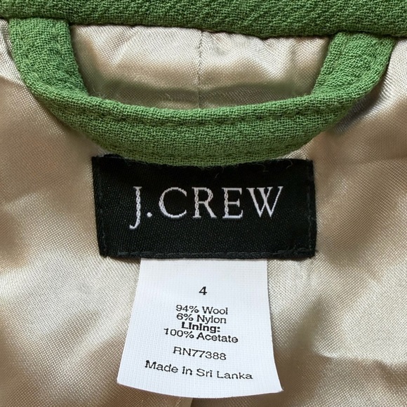 J.Crew rare vintage wool piqué town coat in alpine green *shop@iamwarrior - Picture 12 of 13